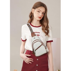 Shrrie Sling Bag Crossbody Bag for Women Vegan Leather Fanny Pack Women Small Travel Purse Chest Waist Bag For Daily Use