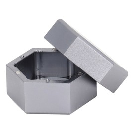 Mini Portable Billiard Chalk Case Hexagonal Pool Cue Chalk Box Holder Billiard Accessories Grey