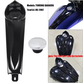 Unbranded Stretched Dash Panel & Gas Tank Cap Cover Kit For Harley Electra Glide 1986-2007