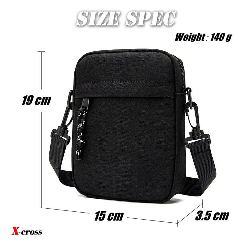X-cross Mini Shoulder Bag, Small, Lightweight, Vertical, Sacoche, Body Bag,