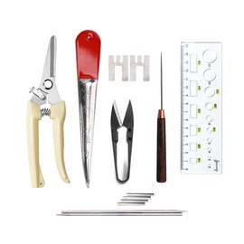 Pine Needle Coiling Tool Basketry Basket Weaving Gauge Beginner Kit Tool Set (Beginner Kit)