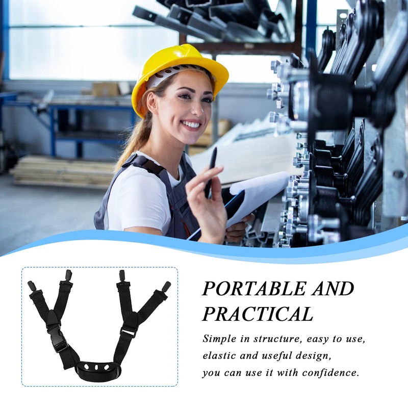 2Pcs Universal Hard Hat Chin Strap Safety Construction Elastic Strap