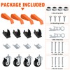 Ronlap Workbench Casters Wheels Kit 660 Lbs Capacity Retractable Casters