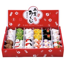 Yakushi Kiln Nishikisai Shofuku, 12 Zodiac Mikuji Display Setto (2 x each zodiac, 12 types, total of 24 pieces)