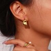 StyleJella Chunky Gold Earrings for Women - 14K Gold/Silver Plated