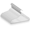 Casafield 50 Ivory Velvet Suit Hangers - Space-Saving Non-Slip Clothes