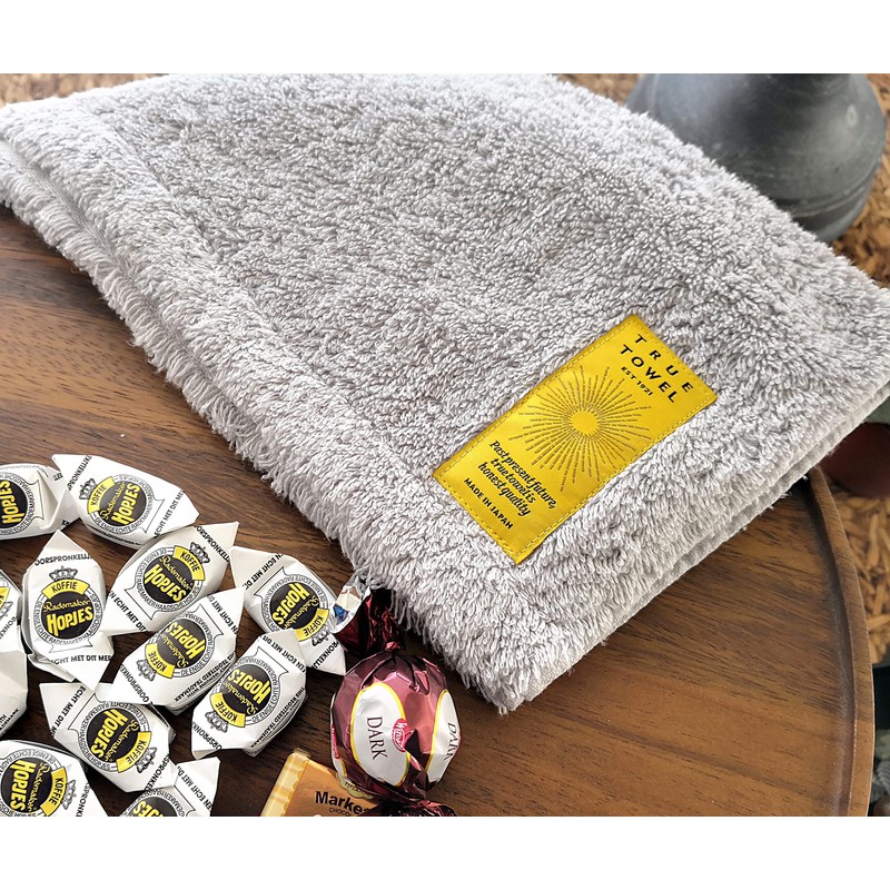 TRUE TOWEL Classic SUGOI Wash Towel, Luxury Imabari Towel (Gray)
