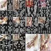 PPVWEY 10 Sheets Temporary Tattoo Stencils 10 Pair Arm Hand