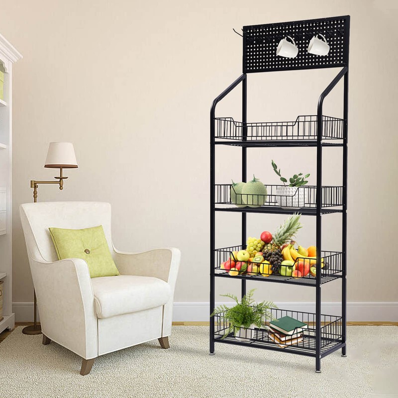 MUSESPANI 4-Tier Storage Shelves, Garage Shelving Units Multi Kitchen Storage