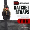 Porotmotor 2 Pack Retractable Ratchet Straps (1" x 6'), 1500LBS