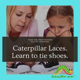 Smuggle Mug Caterpillar Shoe Laces | Learn to Tie Shoes Fast and Easy | Bi-colored, Holds Shape, Printed Guide | Kindergarten Learning Activities | Preschool Learning Activities | 45in Laces Only