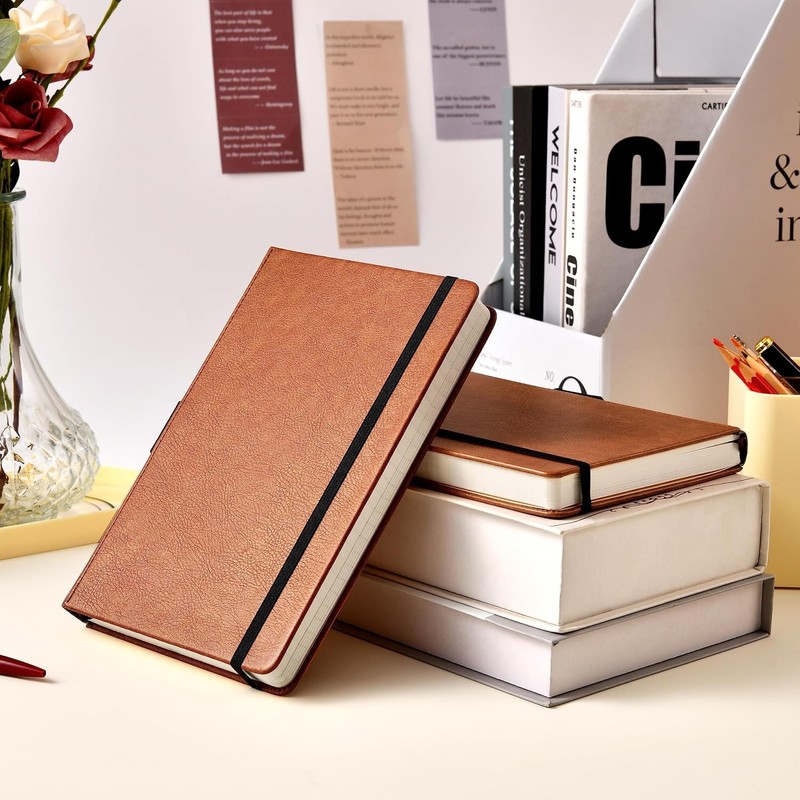 Indeme A5 Notebook - Classic notebook A5 with Faux Leather