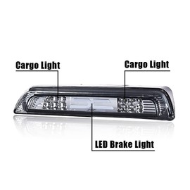 GRAND ORANGE LED 3rd Brake Light Compatible with 2007 2008 2009 2010 2011 2012 2013 2014 2015 2016 2017 2018 Toyota Tundra Cargo Lamps Smoke Lens Chrome Housing