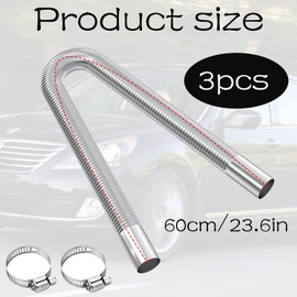 60 cm exhaust hose 25 mm, exhaust hose for power generator, exhaust pipe 25 mm, exhaust hose, auxiliary heating exhaust pipe, auxiliary heater, exhaust pipe, auxiliary heater, with two stainless steel