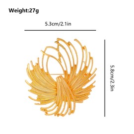 FAIRYGATE Women's Brooches & Pins Gold Brooch Pins Vintage Sweater Scarf French Tassel Fireworks Brooches Cardigan Clips Metal Antique Clips Pin Fashion Jewelry for Men Women Lady Girl B2526