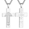 GLITTO Football Cross Necklace for Boys Men Stainless Steel Pendant