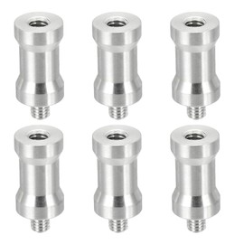 PATIKIL Camera Spigot Screws Converter 1/4" Female to M6 Male, 6 Pack Tripod Screw Adapter Spigot Stud for Light Stand Hot Shoe Cold Shoe Adapter Ball Head Flash, Silver
