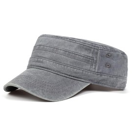 [the largest selection] Vintage Military Work Cap, 5 Colors, Cotton Material, gray, M–L