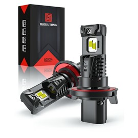 Duo Lu Tong Foco LED H13 9008 para Auto Kit de Conversión, 9008 LED Luz Alta y Baja para Faros Delanteros, 300W 32000LM 900% Brillo 6500K Blanco, Plug & Play, Paquete de 2