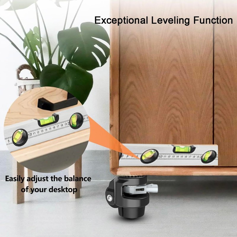 Trollastor Leveling Casters Heavy Duty with Ratchet Handle Design Total