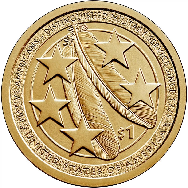 2021 P&D Sacagawea Native American Distinguished Military Service Dollar (2)