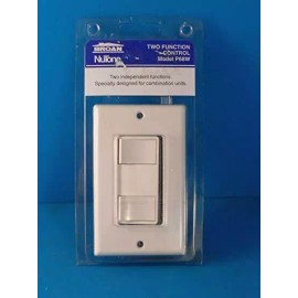 Broan Fan P68W 2-Function Control Wall Switch, White