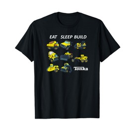 Tonka Eat Sleep Build Multi Trucks Logo T-Shirt