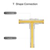 Tatazone 8pcs 2PIN Transparent T Shape COB Connectors for Single
