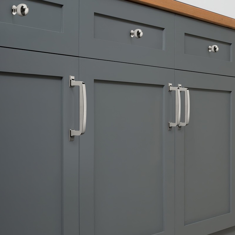 CABDM 10 Pack 1 Inch Vintage Ball Polished Nickel Cabinet