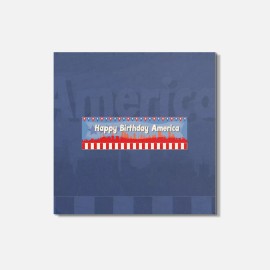 Unbranded Happy Birthday America USA 4'' X 4'' Square Wooden Coaster