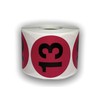 500 Labels 2" Round Number 13 Magenta Inventory Identification Coding