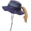 Ponytail Sun Hat w/Removable Chin Strap - Navy