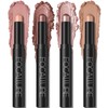 FOCALLURE 4PCS Cream Eyeshadow Stick Sets,Highlighter Eye Shadow Pencil with