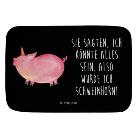 Mr. & Mrs. Panda Unicorn Pig Shower Mat, Gift, English, Funny, Unicorn Decoration, Bath Mats, Unicorn, Bath Mat, Bathroom Mats