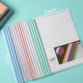 Pack of 10 Notebook Covers A4 Transparent Binder A4 Clamp Binder Polypropylene Plastic Application Folders