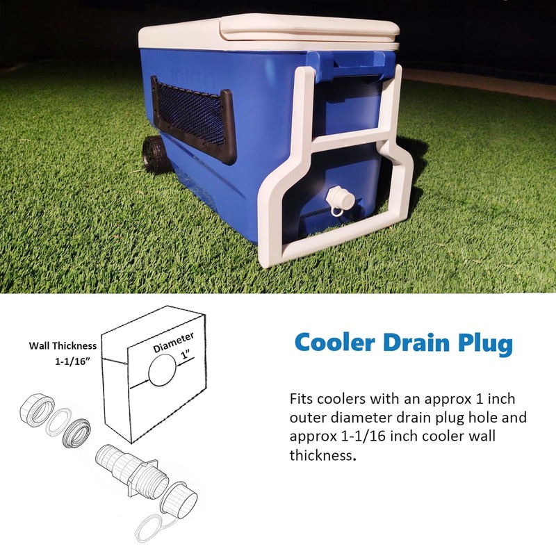 ORTREE Threaded Drain Plug Assembly with Plastic Tethered Cap,Suitable for