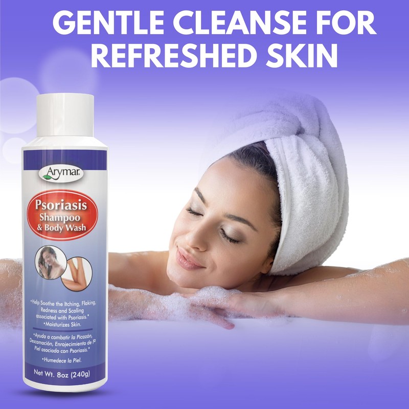 Arymar Psoriasis Shampoo & Body Wash - Soothing Scalp and