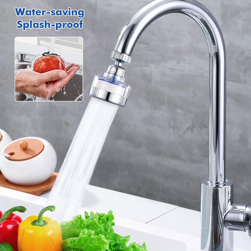 Water Filter Tap 360° Rotating WRA-Certified Hard Water Solution, 6x