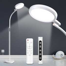 YKoliron Light Therapy Lamp, LED Sunlight Lamp, 10000 Lux Full Spectrum Happy Therapy Lamp, Floor andDesklamp with 5 Brightness & 5 Color Temperatures, 3 Heights for Apartment/Office/Home