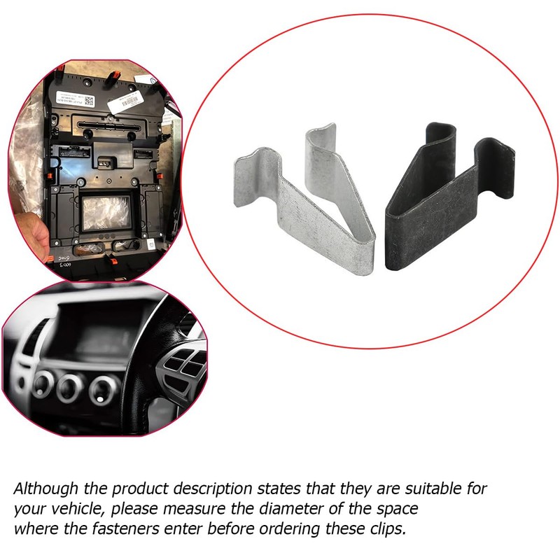 JNNJ Pack of 20 Interior Trim Mounting Metal Clip, Boot