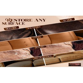 Blend It On XL Brown Mix Vinyl and Leather Repair Kit - Now with 6 Ounces for Furniture, Jacket, Sofa, Car Seat, Boots, Easy Instructions to Match Colors, No Mixing Chart Needed (Brown Mix)