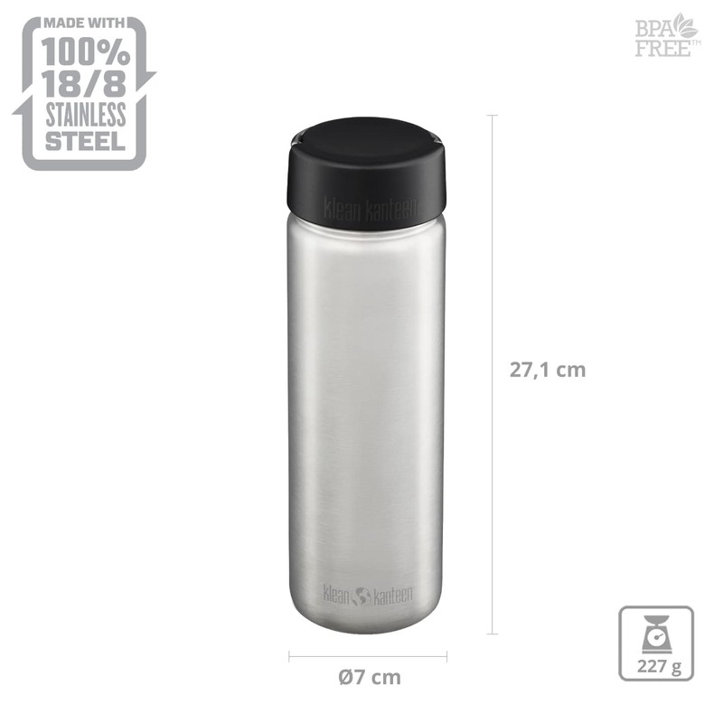 Klean Kanteen Wide Deckel Brushed Stainless 800 ml