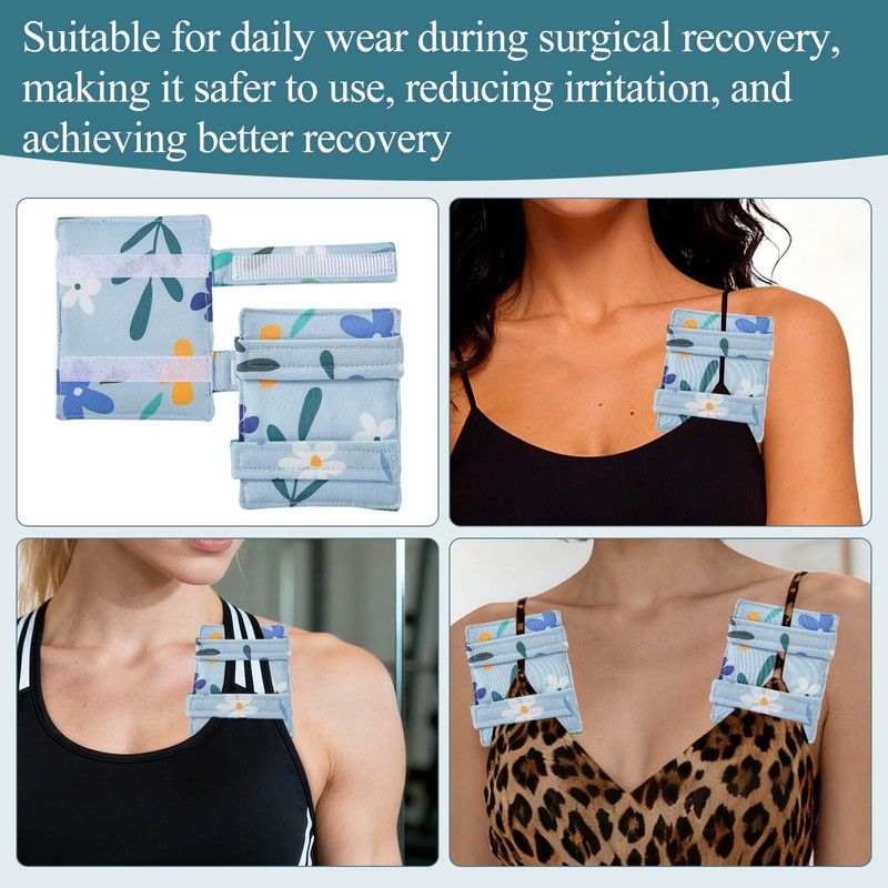 Yxmeiguo 2 Pack Bra Strap Cushion, Pacemaker Pillow Chemo Port