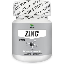 NATSA Zinc 100 tabletas  1 tableta diaria  Suplemento mineral  Calidad Premium  Ingredientes Puros