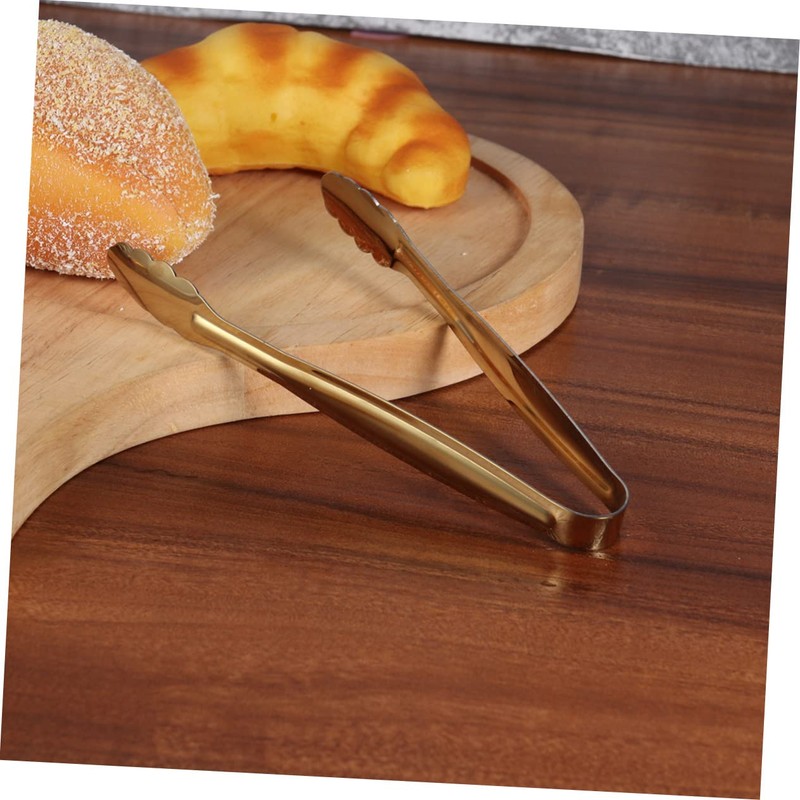 Gatuida 4 Pcs 15cm Stainless Steel Food Serving Tongs Ice