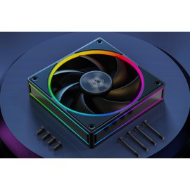 ID-COOLING AF-127-K-TRIO 120mm Case Fan ARGB FDB Bearing PC Fan Daisy Chain Connector Computer Fan for Radiator/CPU Air Cooler/Computer Case, 3 Pack, Black