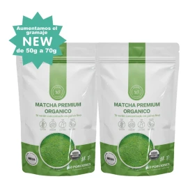 Té Matcha Japonés Premium Orgánico 2 Bolsas (70g C/u)