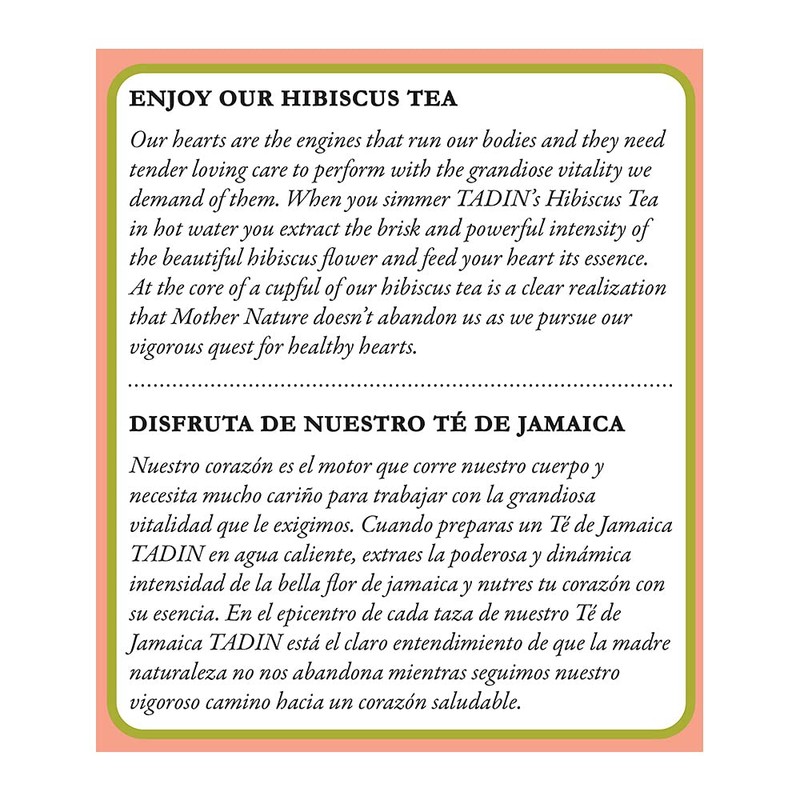 Tadin Herb & Tea Co. Hibiscus Herbal Tea. Caffeine Free.