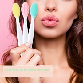 6Pcs Silicone Exfoliating Lip Brushes, 2-in-1 Double-Sided Soft Cleaning Beauty Tool To, Create Smoother Skin And Fuller Lip Appearance. ﻿