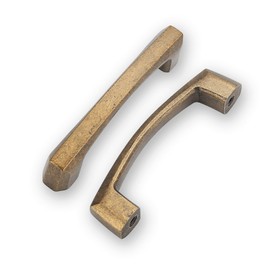 Coinkoly Pack of 6 Furniture Handles, Antique Brass, 76 mm Hole Spacing, Furniture Handles, Cupboard Handles, Kitchen Handles, Drawer Handles, Wardrobe Door Handles, CK-EU0003